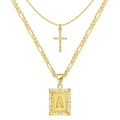 Cross Initial Halsketten-Set | Gold