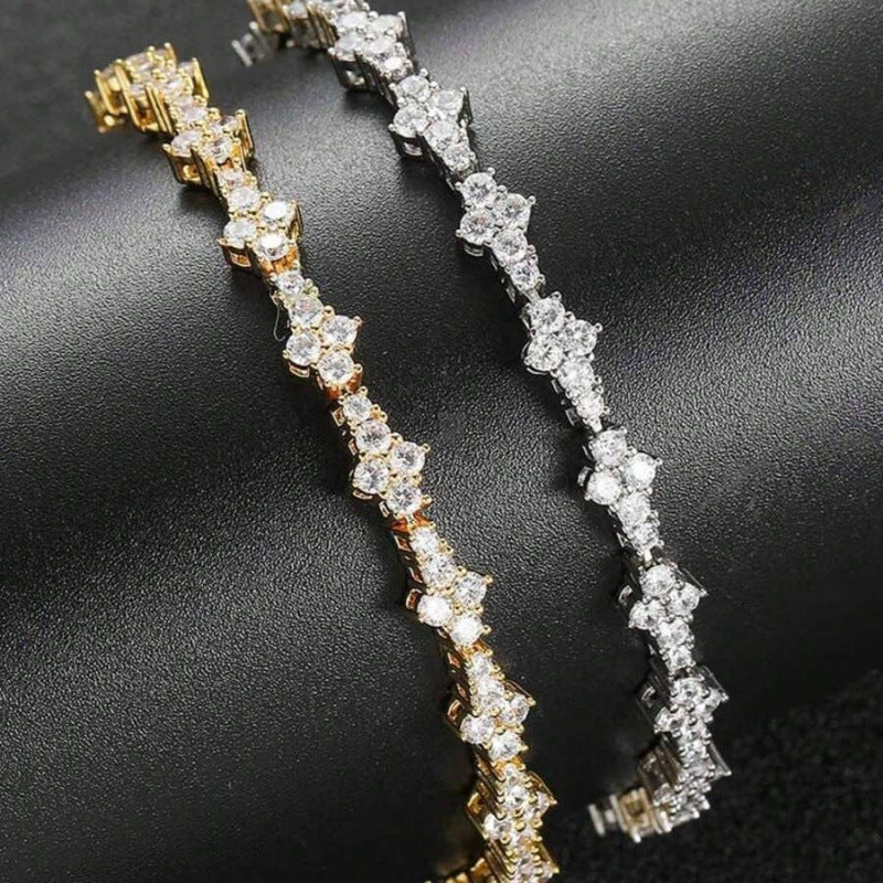 Classic Cluster Tennisarmband | Gold