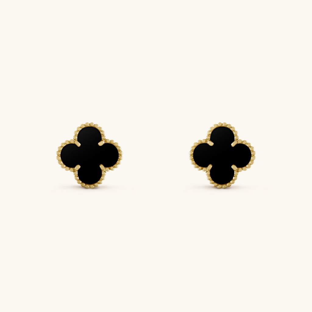 Clover Ohrringe Black
