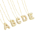 Bubble letter initial halsketten-set | Gold