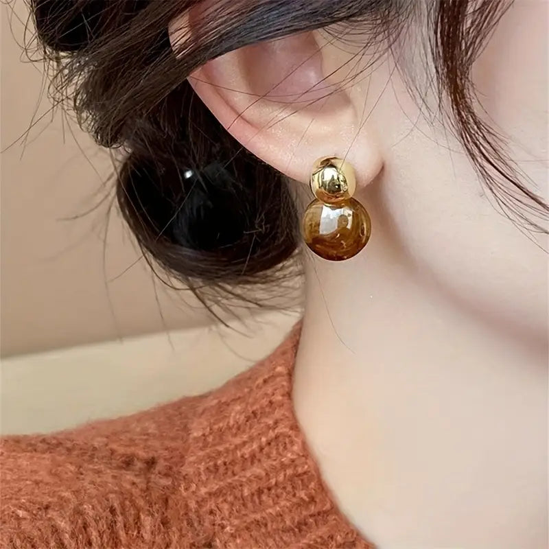 Aurélie Amber Ohrhänger | Gold