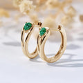 Gold Smaragd Accent Creolen