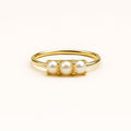 Triple Perle Gold Ring