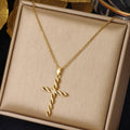 Kristall Twist Cross Halskette | Gold