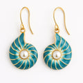 Seashell Perle Gold Ohrringe