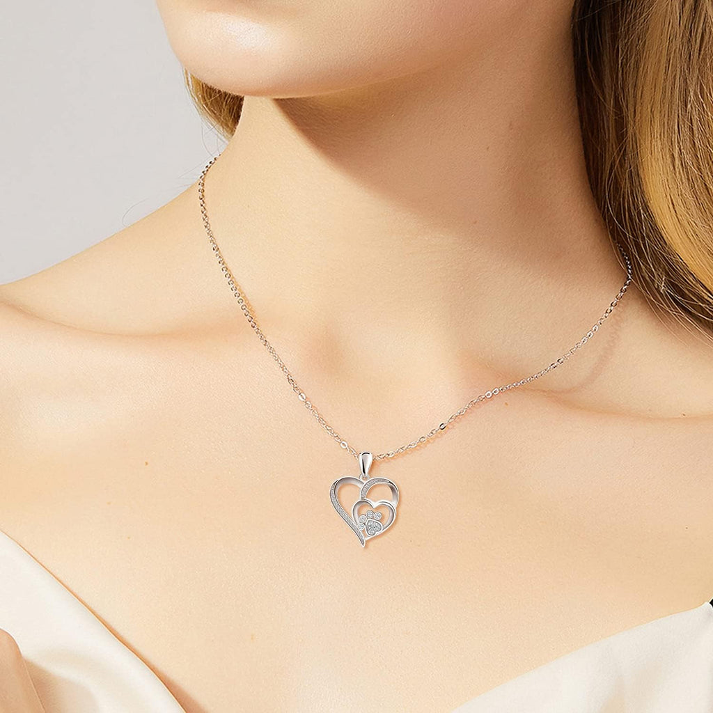 Inolt™ | Paw & Herz Halskette in Silber