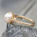 Delicate Perle & Kristall Ring