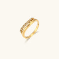 Adeline Diamant Simulant Gold Ring