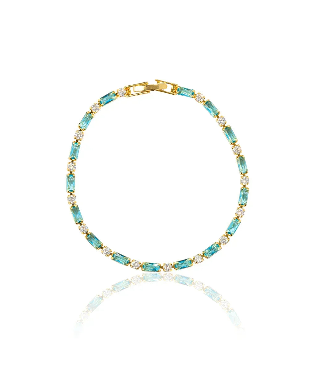 Natürlich Türkis Stein Armband | Gold