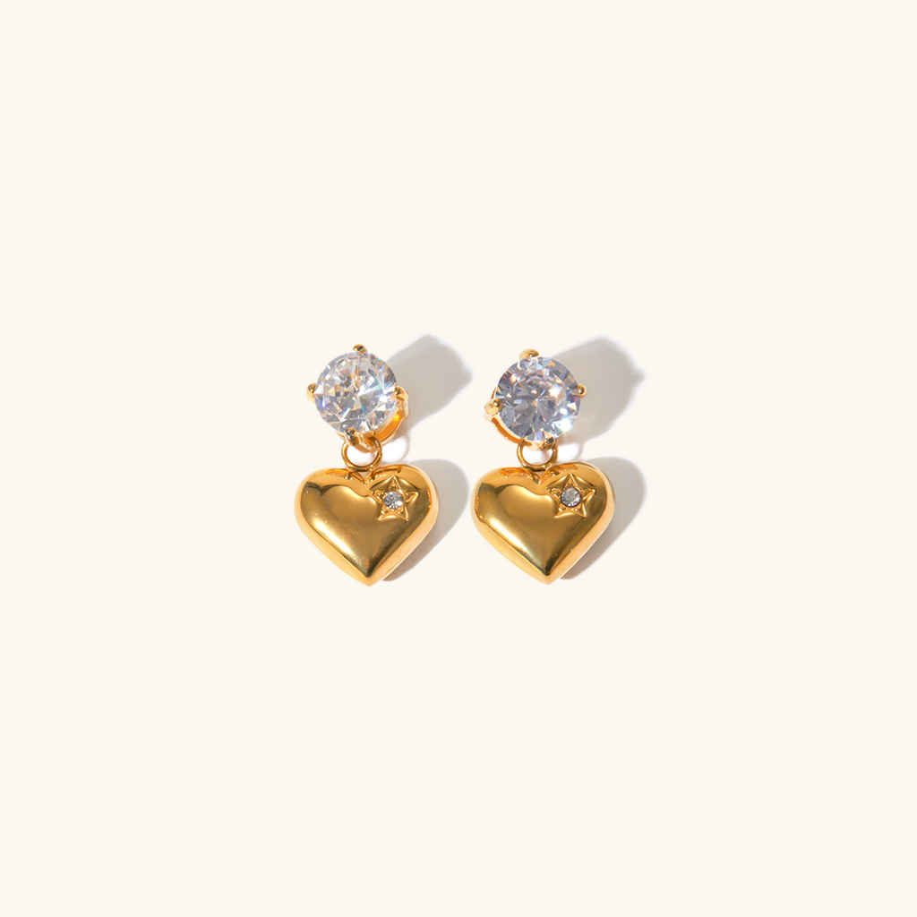 Emmeline Herz Gold Ohrringe