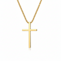 Bezel Cross Halskette | Gold