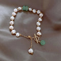 Freshwater Perle & Jade Armband
