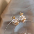 Gold Cluster Perle Ohrstecker