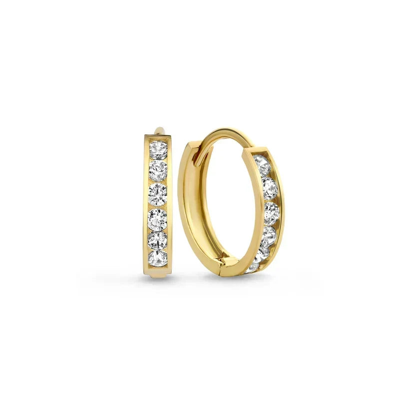 Dara Brillane Stein Ohrringe Set | Gold