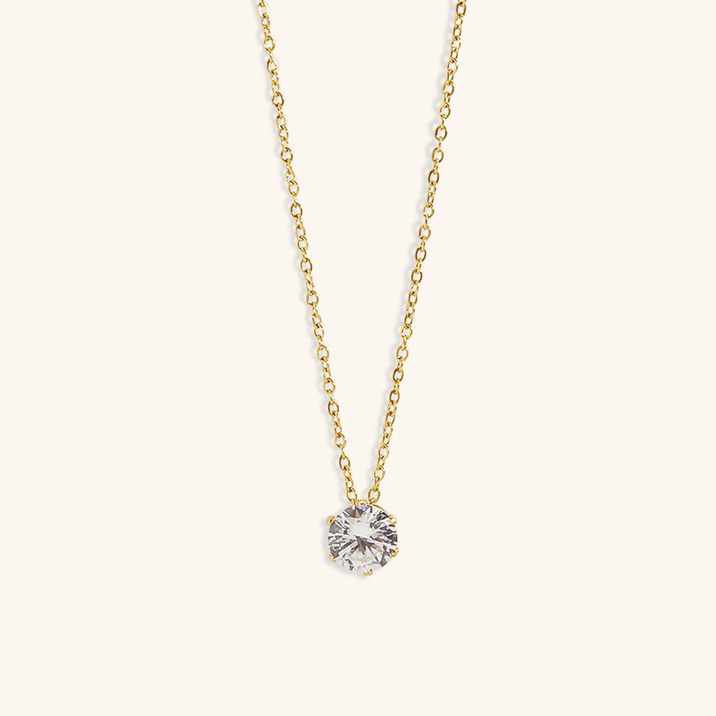 Kyla Solitaire Gold Halskette
