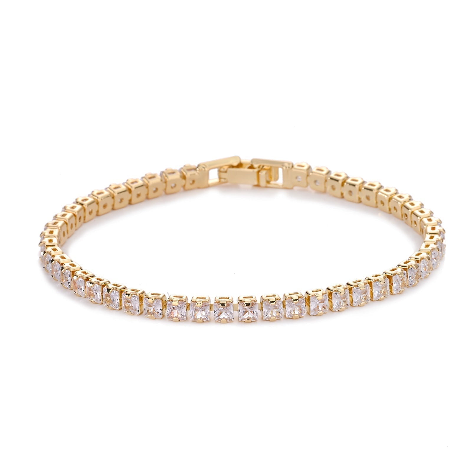 Square Tennisarmband | Gold