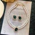 Imperial Perle Smaragd Schmuckset