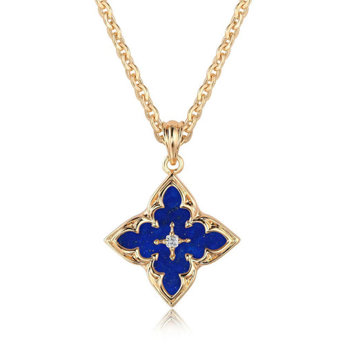 Brown Clover Pendant Halskette | Gold