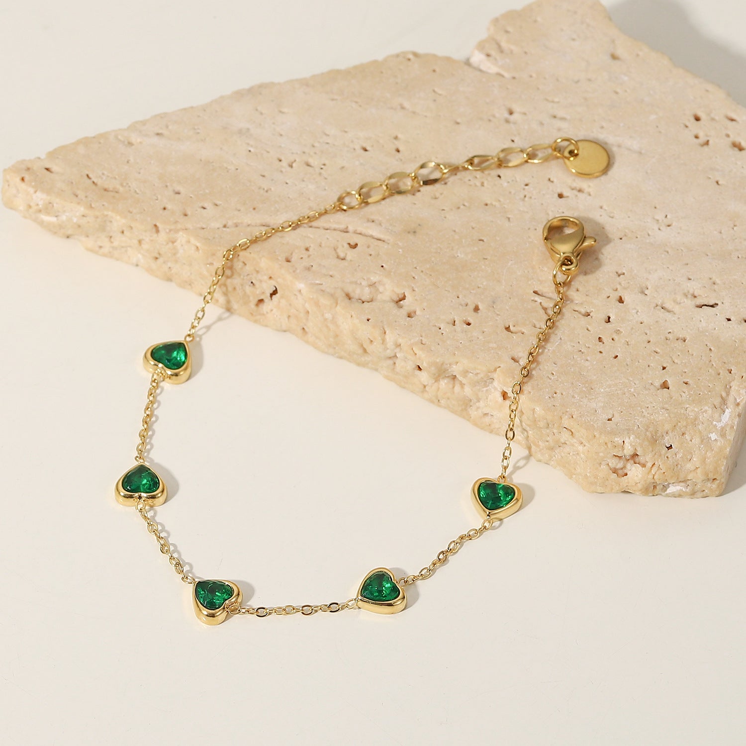 Francia Green Herz Armband
