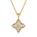 Weiß Clover Pendant Halskette | Gold