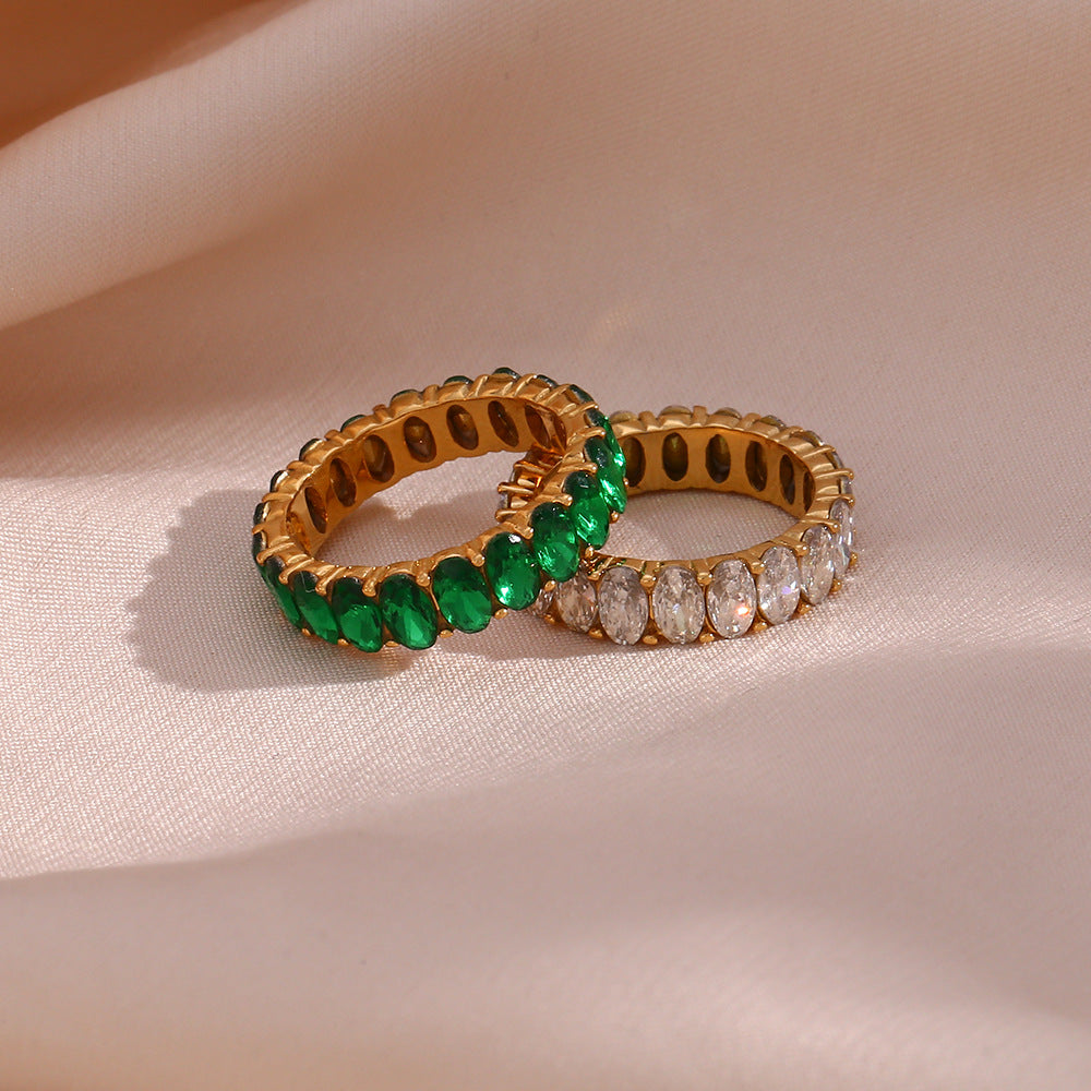 Antoinette Diamant Simulant Gold Ring