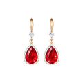 Rubin Teardrop Ohrringe | Rose Gold
