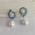 Seashell Perlenohrringe