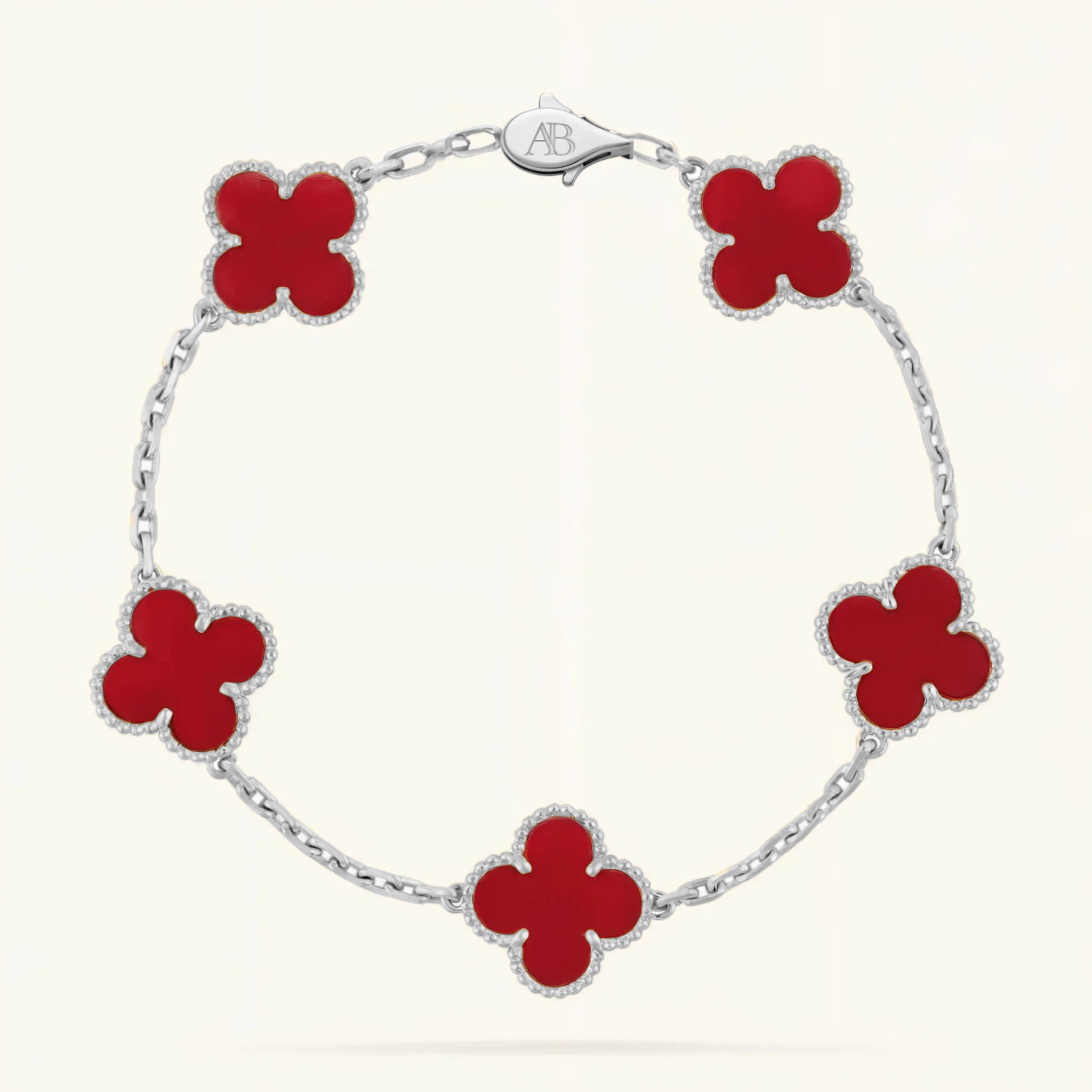Clover Armband Red