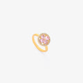 Pink Herz Bloom Spinning Ring | Gold