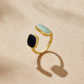 Gold Dual Stein Open Ring