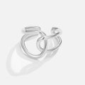 Silber Interlocking Open Ring