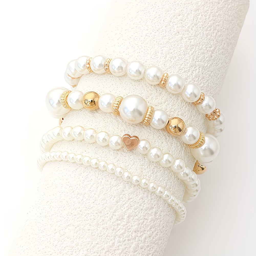 Perle Stacking Armband-Set of 4