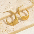 Sculpted Crescent Creolen | Gold