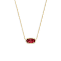 Classic Oval Rubin Halskette | Gold
