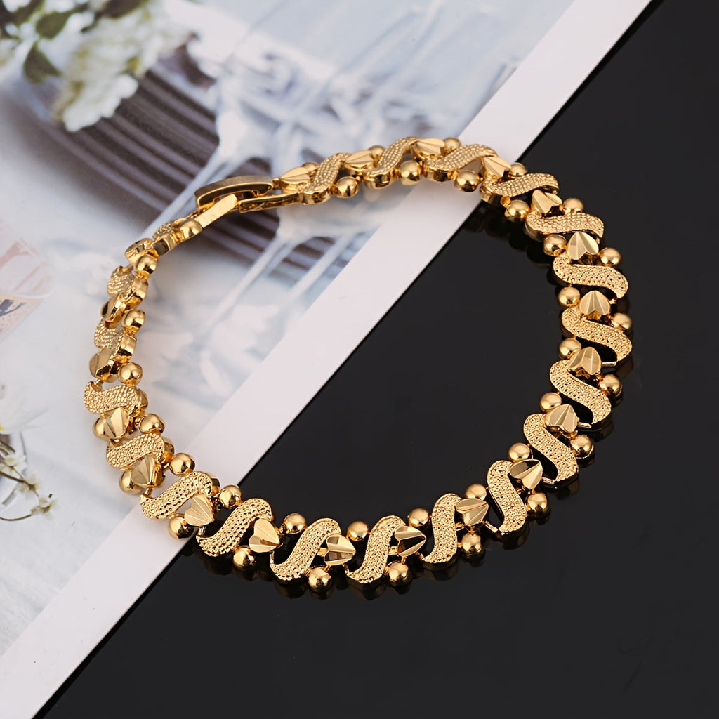 Lily Ornate Wave Armband | Gold