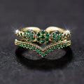 Gold Smaragd Cluster Ring