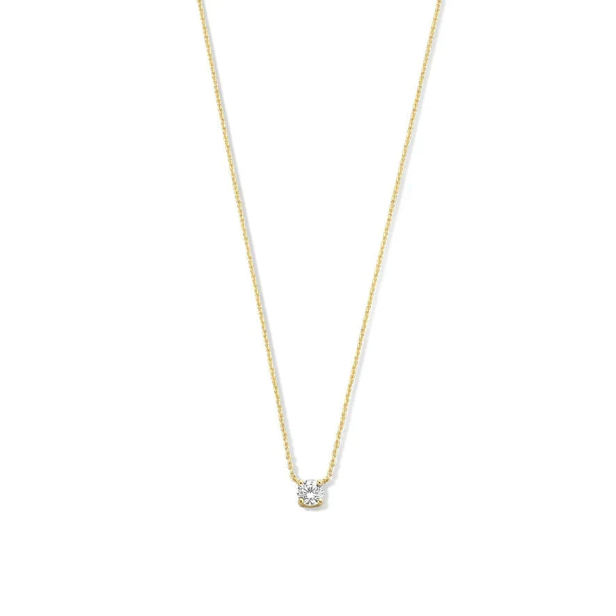 Cléa Moissanite Stein Halskette | Gold