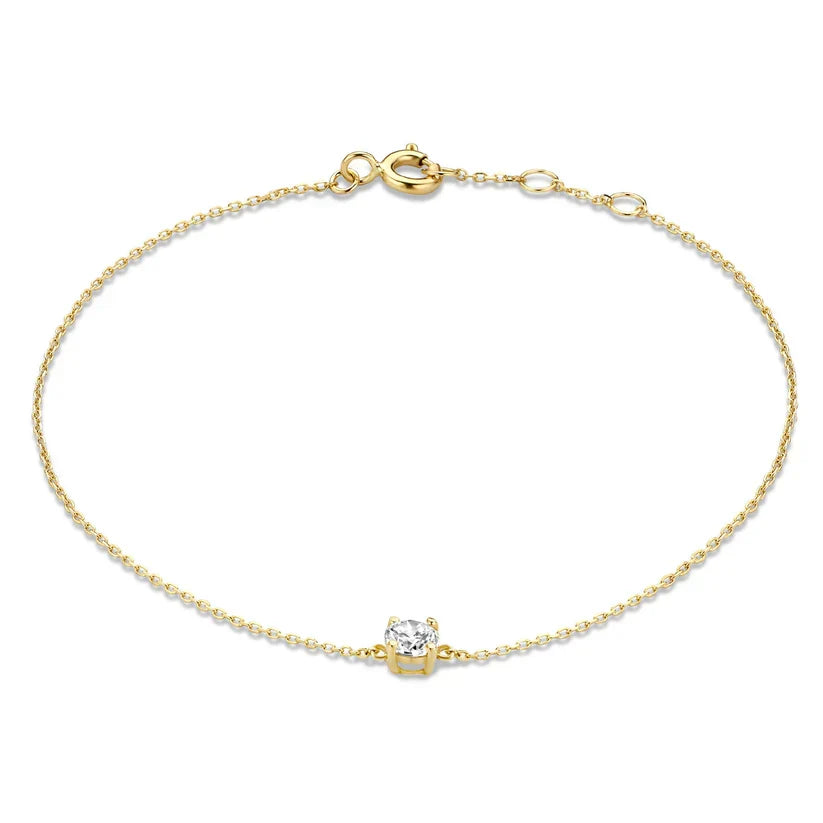 Cléa Moissanite Stein Armband | Gold