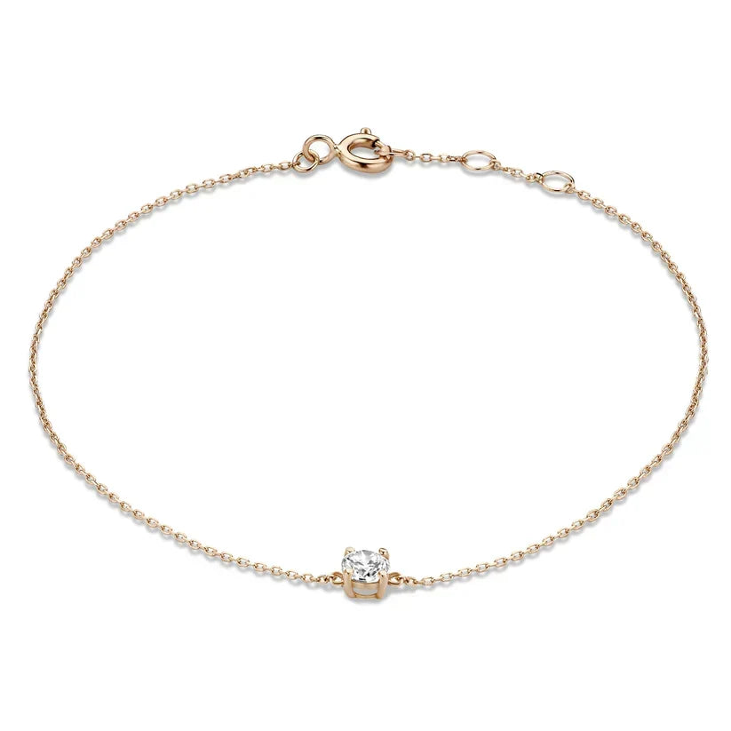 Cléa Moissanite Stein Armband | Gold