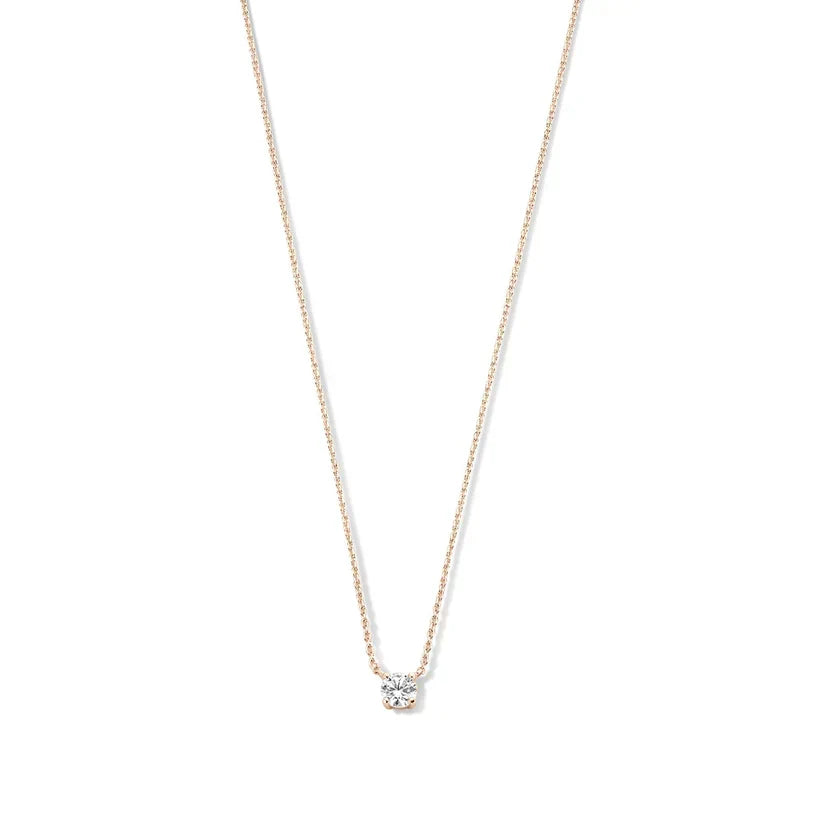 Cléa Moissanite Stein Halskette | Gold