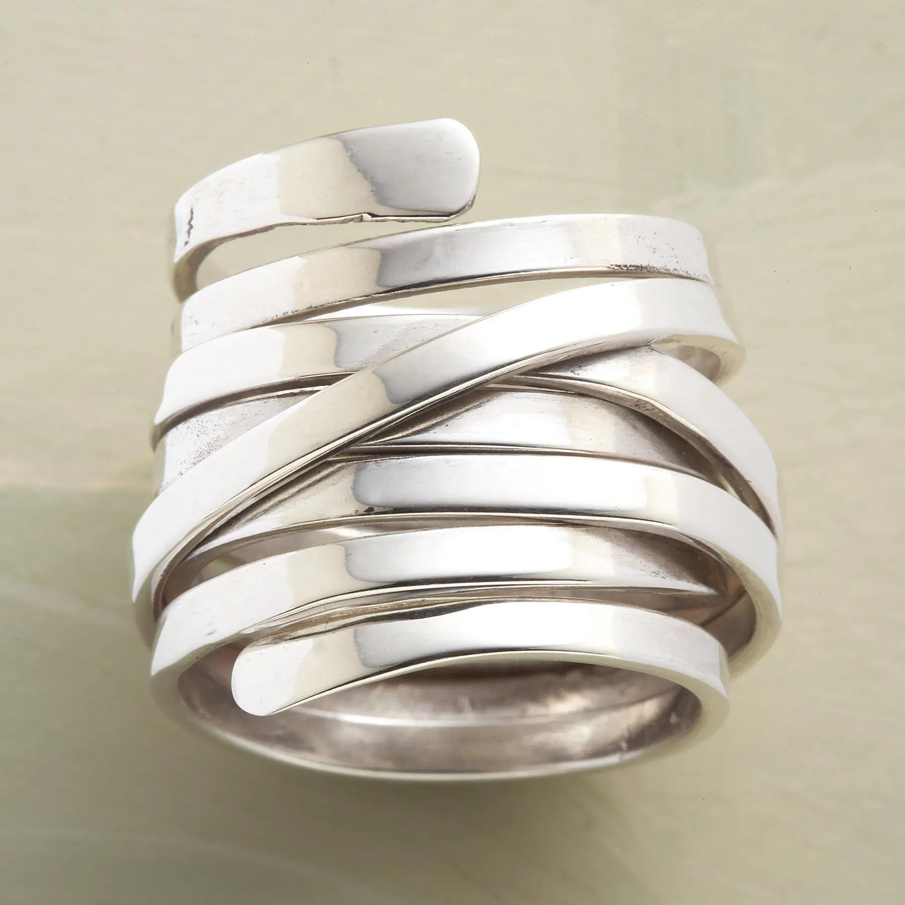 Silber Multi Band Wrap Ring