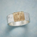 Silber and Gold Wire Wrapped Ring