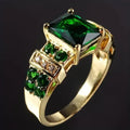 Gold Smaragd Multi-Stein Ring