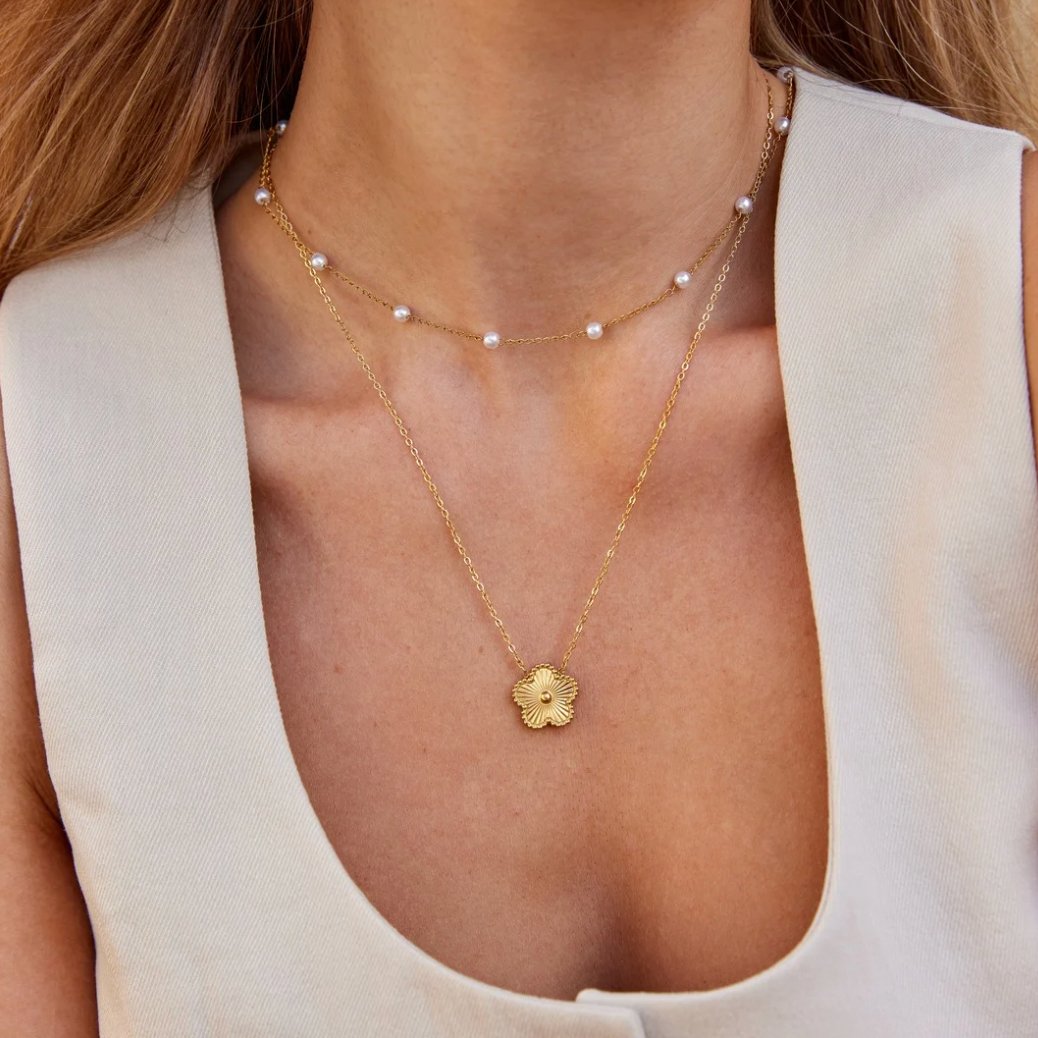 Timeless Perle Gold Halskette