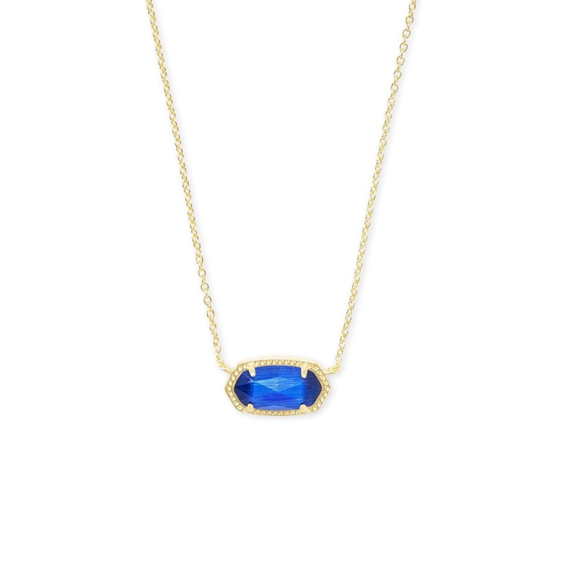 Classic Oval Saphir Halskette | Gold